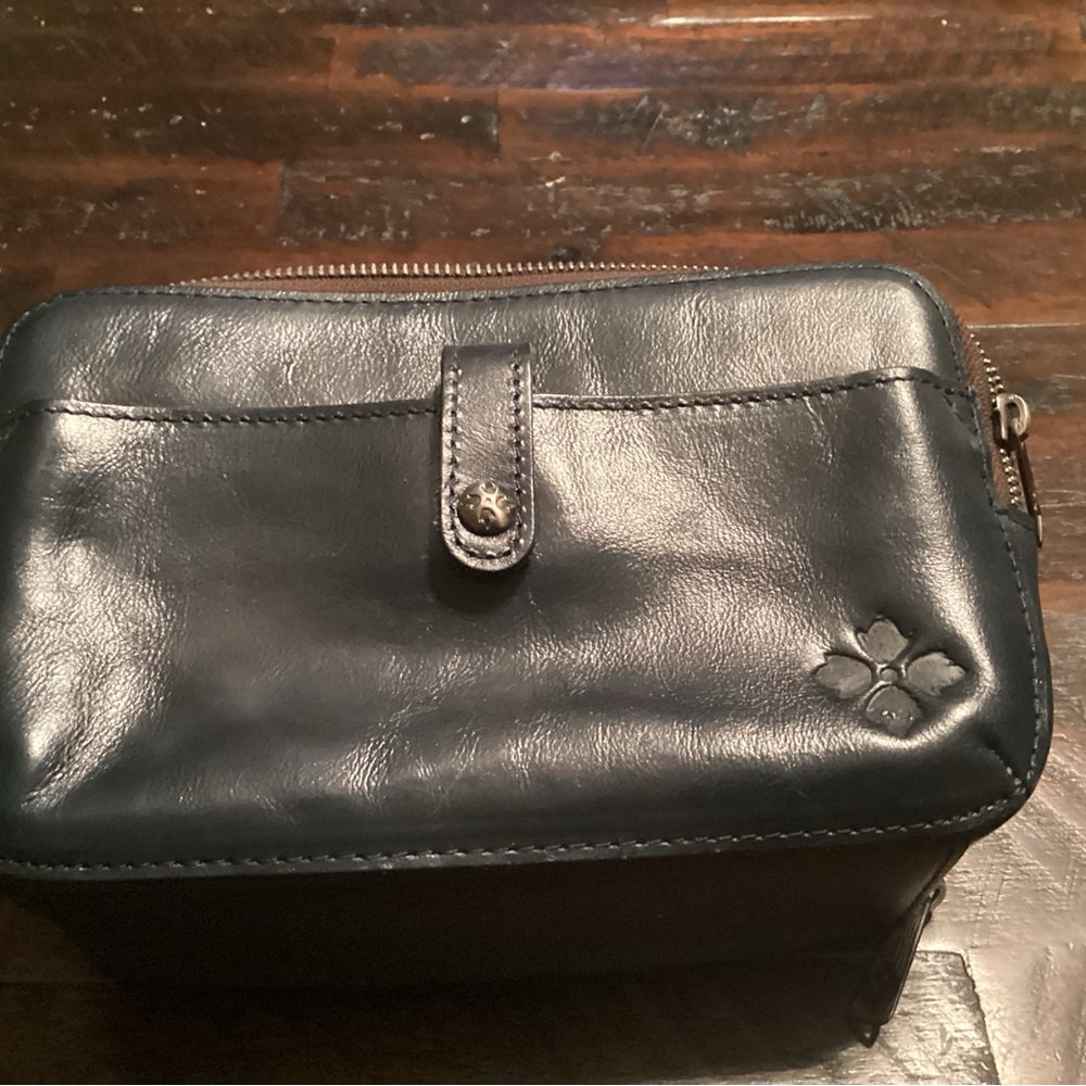 Patricia Nash Black Leather Mini Bag